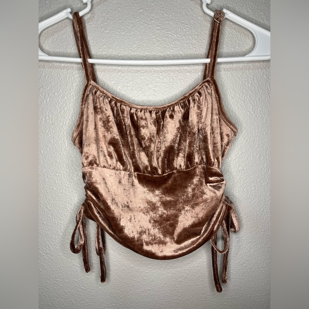 Velvet Cropped Tank Top
